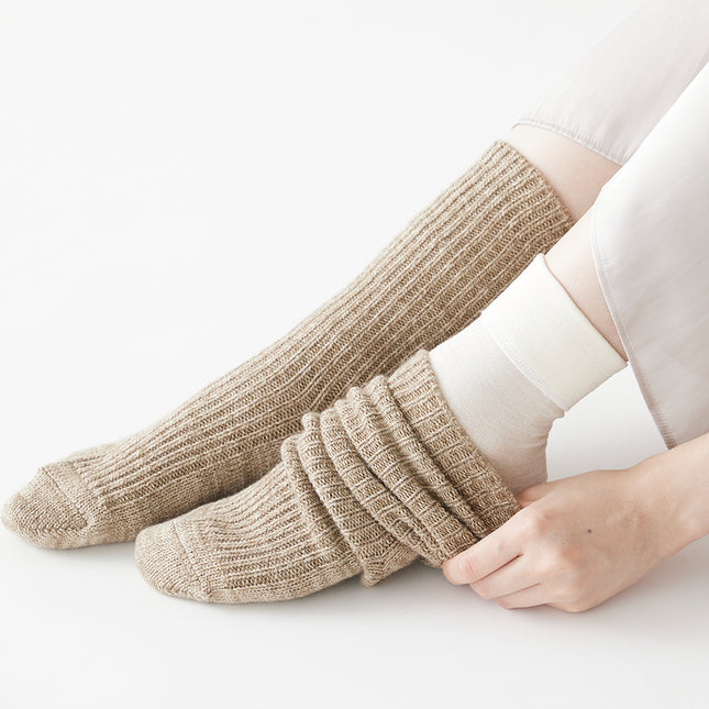 裏返しシルクインナーソックス