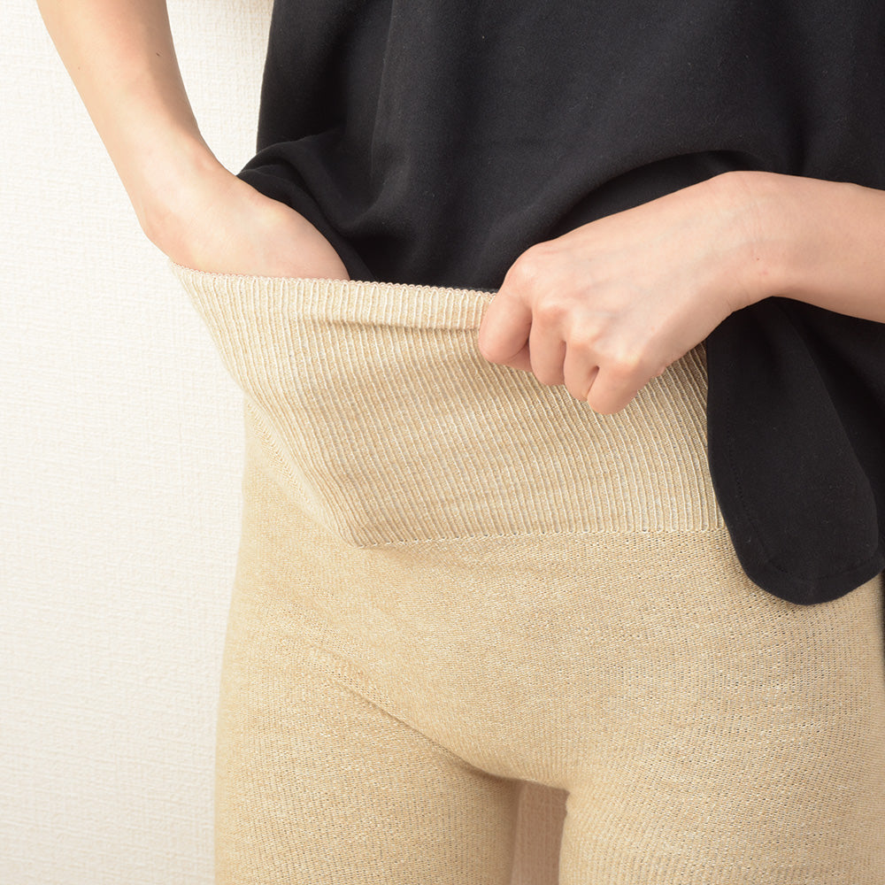 裏返し シルクとオーガニックコットンの腹巻パンツ – レディース メンズ・ソックス・裏返し靴下|With Knit
