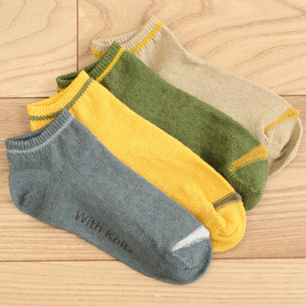 裏返しヘンプスニーカーソックス