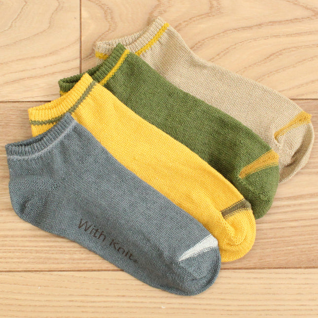 裏返しヘンプスニーカーソックス